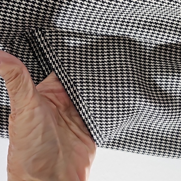 Black Houndstooth Wide-Leg Pants. Academia Dark Black and White Wide Leg Size 12 - Picture 3 of 11